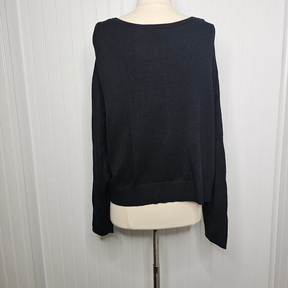 J Jason Wu Black Jacquard Cropped Cardigan Women's 1X Classic Casual Timeless - Picture 4 of 11